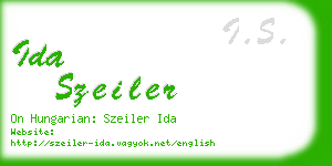 ida szeiler business card